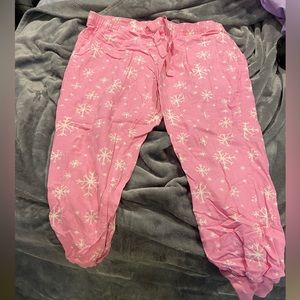 Pink snowflake pajamas